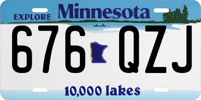 MN license plate 676QZJ