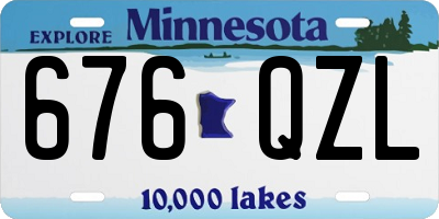 MN license plate 676QZL