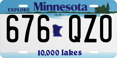 MN license plate 676QZO