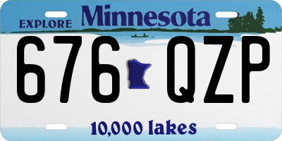 MN license plate 676QZP