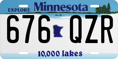 MN license plate 676QZR