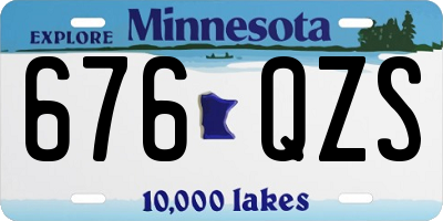 MN license plate 676QZS