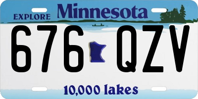 MN license plate 676QZV