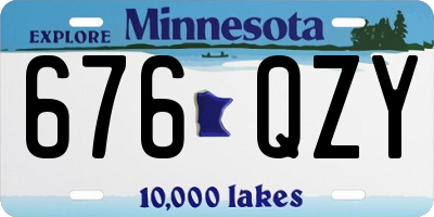 MN license plate 676QZY