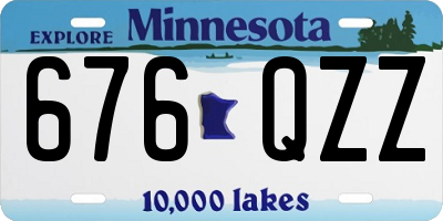 MN license plate 676QZZ