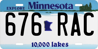 MN license plate 676RAC
