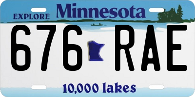 MN license plate 676RAE
