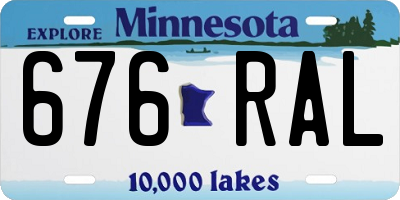 MN license plate 676RAL