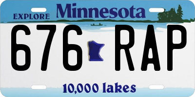 MN license plate 676RAP