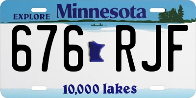 MN license plate 676RJF