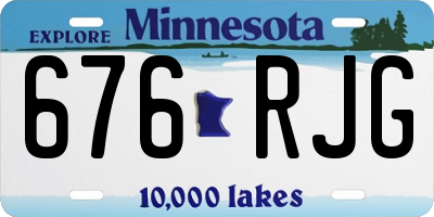 MN license plate 676RJG