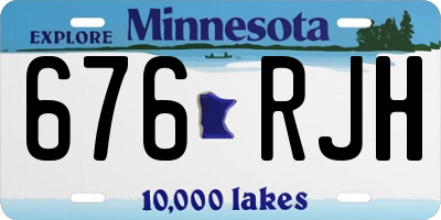 MN license plate 676RJH