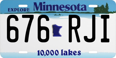 MN license plate 676RJI