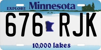 MN license plate 676RJK