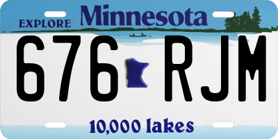MN license plate 676RJM