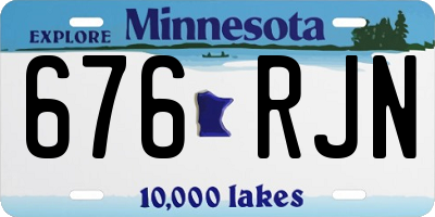 MN license plate 676RJN