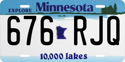 MN license plate 676RJQ