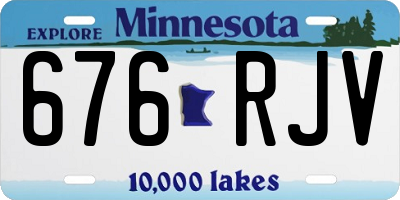 MN license plate 676RJV