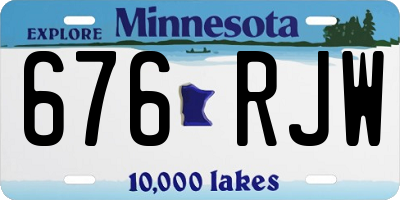 MN license plate 676RJW