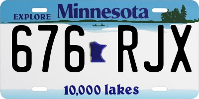 MN license plate 676RJX