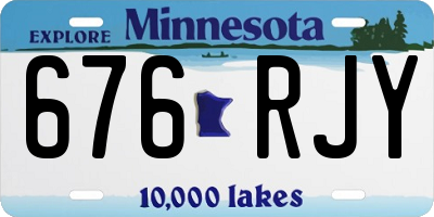 MN license plate 676RJY