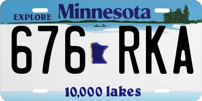 MN license plate 676RKA