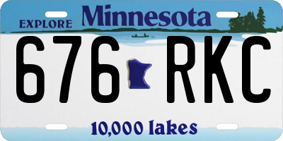 MN license plate 676RKC