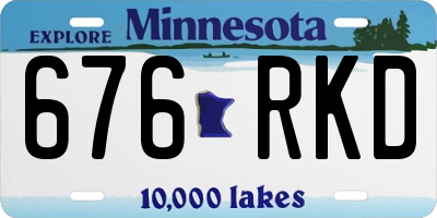 MN license plate 676RKD