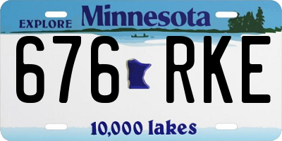 MN license plate 676RKE