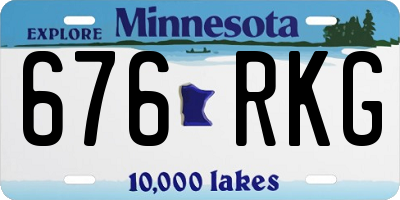MN license plate 676RKG