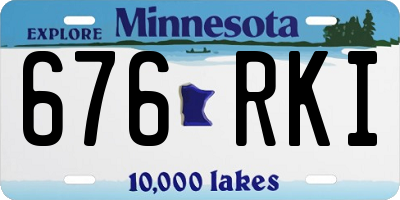 MN license plate 676RKI