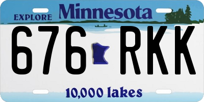 MN license plate 676RKK