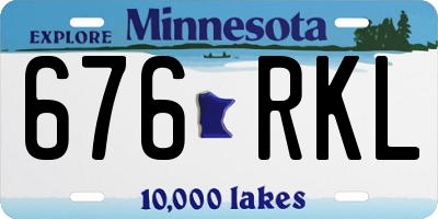 MN license plate 676RKL