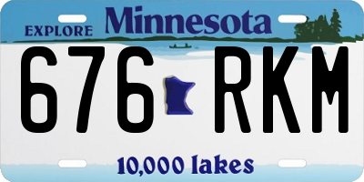 MN license plate 676RKM