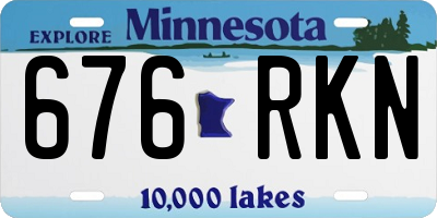 MN license plate 676RKN