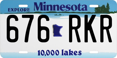 MN license plate 676RKR