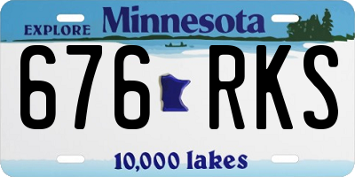 MN license plate 676RKS