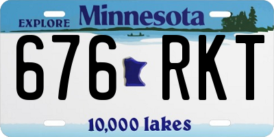 MN license plate 676RKT