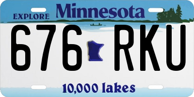 MN license plate 676RKU