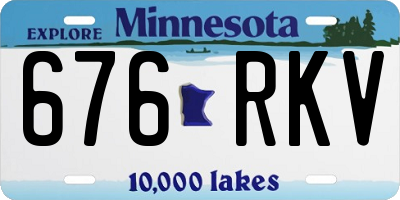 MN license plate 676RKV