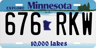 MN license plate 676RKW
