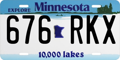MN license plate 676RKX
