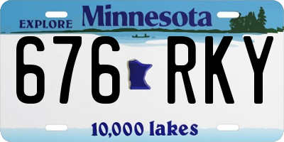 MN license plate 676RKY