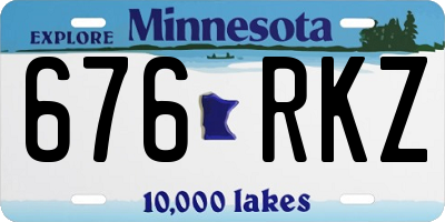 MN license plate 676RKZ