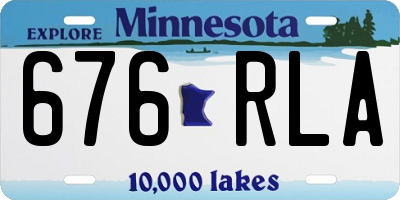 MN license plate 676RLA