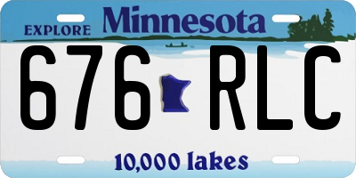 MN license plate 676RLC