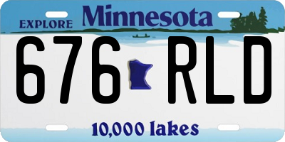 MN license plate 676RLD