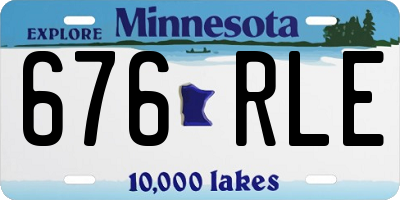 MN license plate 676RLE