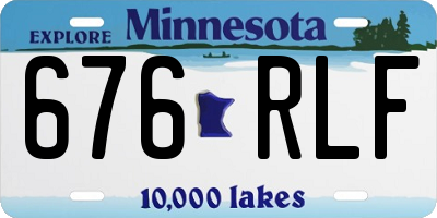 MN license plate 676RLF