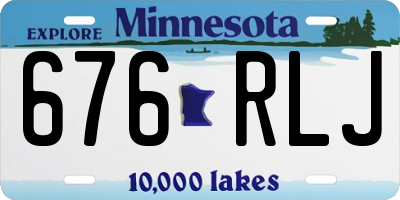 MN license plate 676RLJ